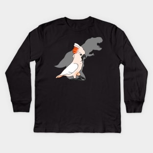 t-rex moluccan cockatoo Kids Long Sleeve T-Shirt